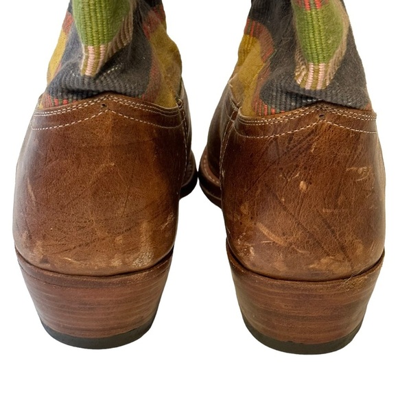 Handmade Guatemalan Leather Artisan‎ Festival Boots Size 8.5-9 - Picture 6 of 17